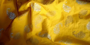 What is satin jacquard (woven with small jacquard technology)