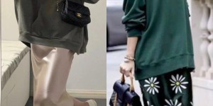 There is a popular way of wearing in the spring of 2023 (sweatshirt + below-the-knee skirt, comfortable, fashionable and decent)