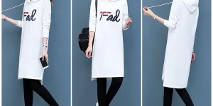 Fashionable and slimming large size sweatshirt dress (create a unique fashion personality)