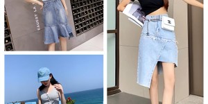 T-shirt and denim skirt (how to match it so as not to look like a passerby)