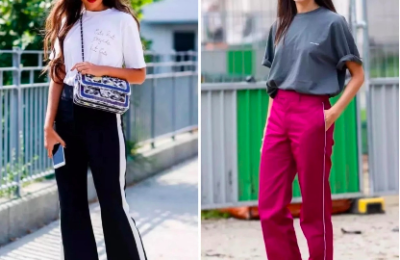 T-shirt + wide-leg pants are super slim (casual and versatile, easy to wear in early autumn and easy to win)