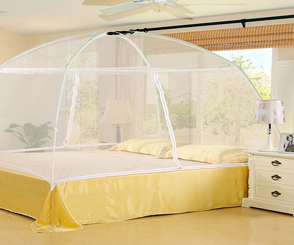 How to fold the yurt mosquito net