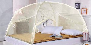 How to fold a yurt mosquito net